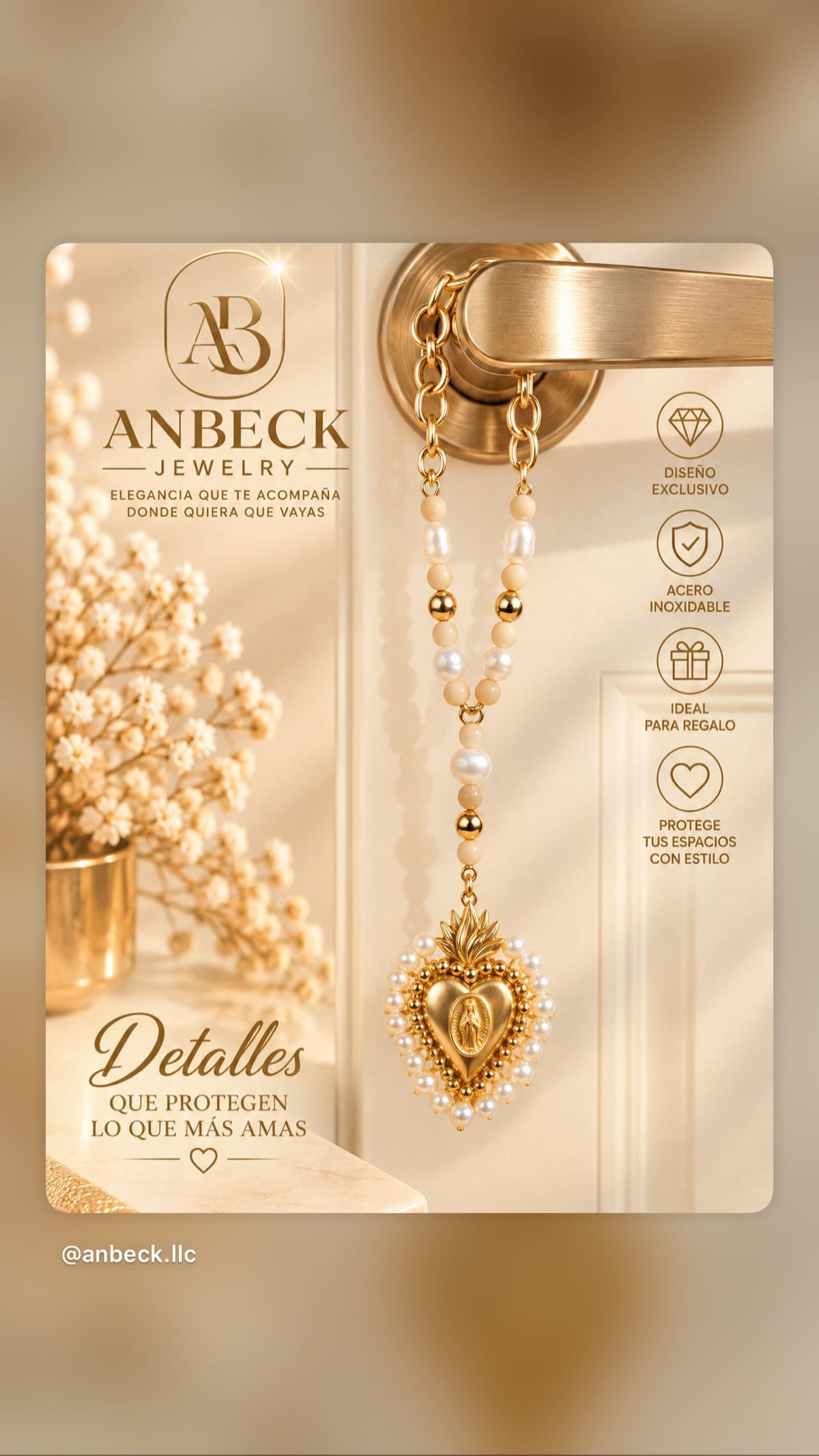 Accesorio Sagrado Corazón de Jesús – Fe y Protección para tu Hogar