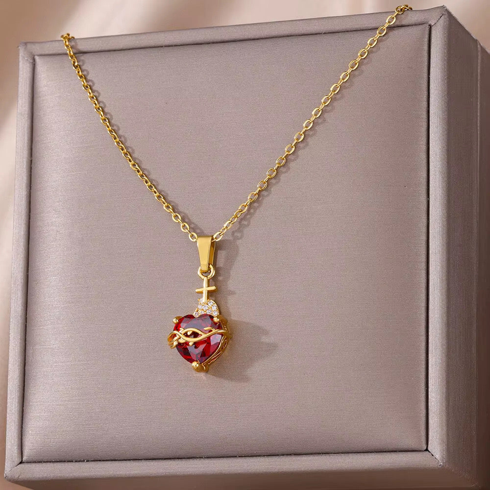 Cadena de corazón 18K