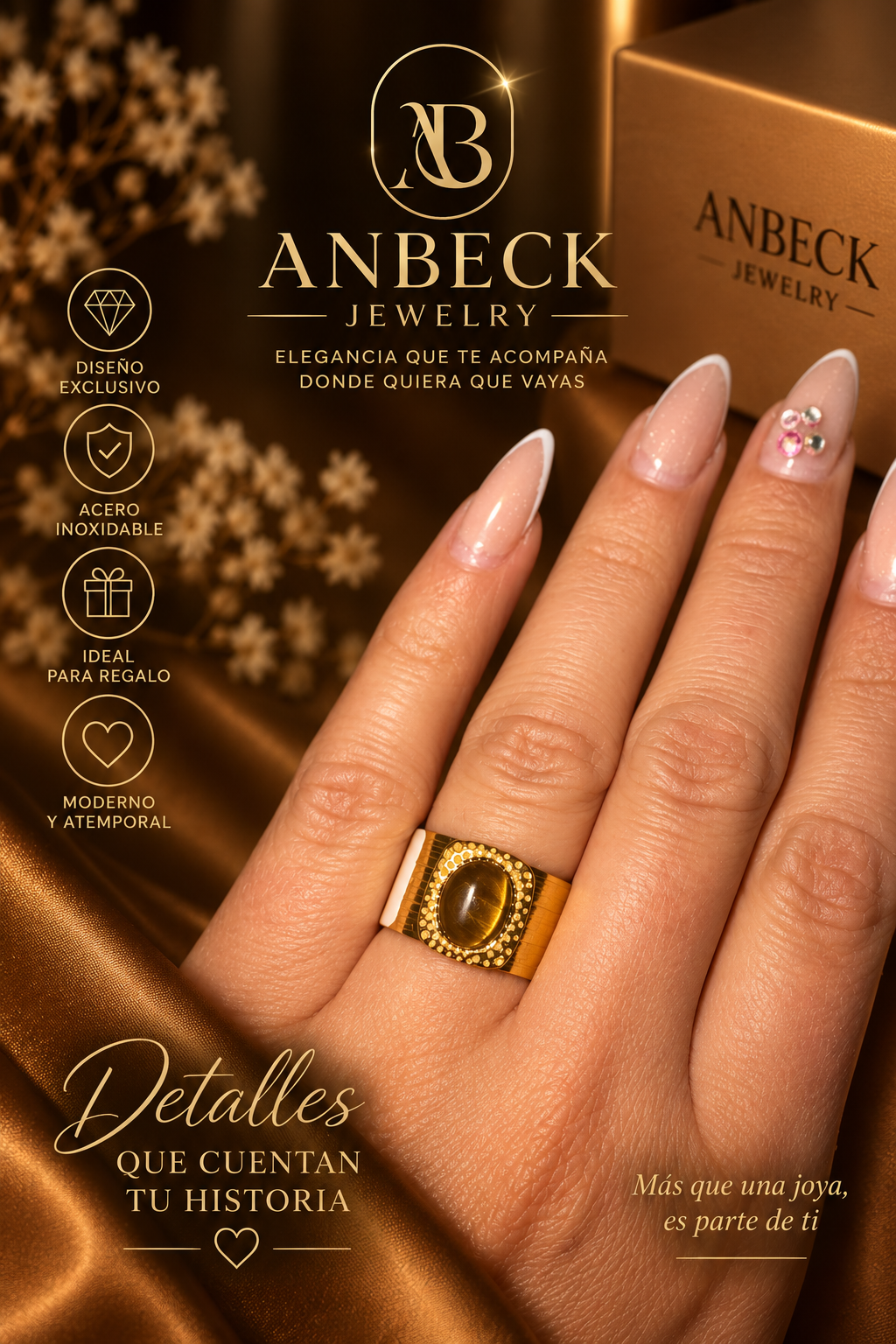 Anillo Ojo de Tigre Dorado – Fuerza & Confianza