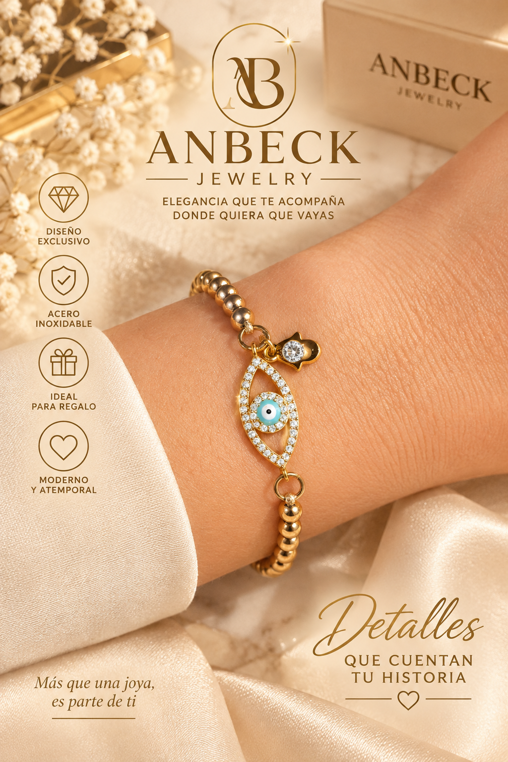 Pulsera Ojo Protector – Luz & Buena Energía