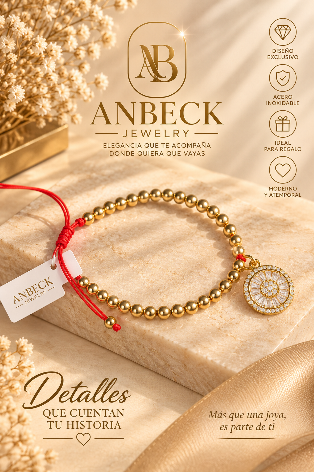 Pulsera Destello Dorado – Elegancia & Luz