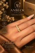 Anillo Perlas Doradas – Elegancia Clásica