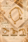 Pulsera Mariposas Doradas