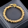 18k gold-plated thick woven bracelet