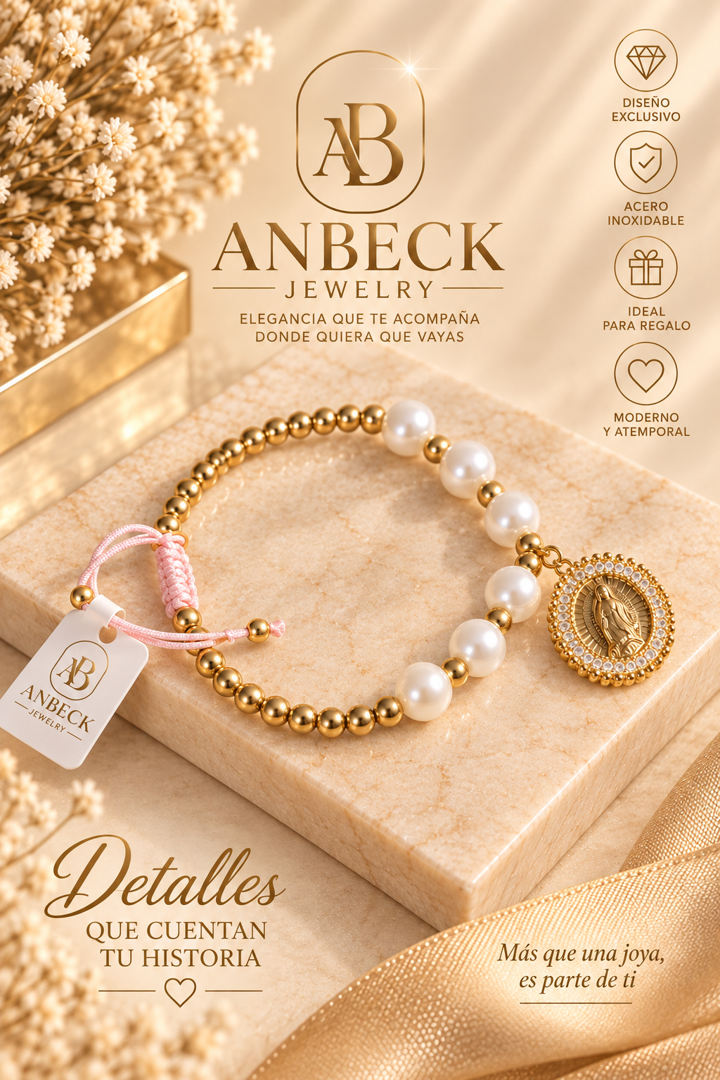 Pulsera Virgen María – Fe & Elegancia