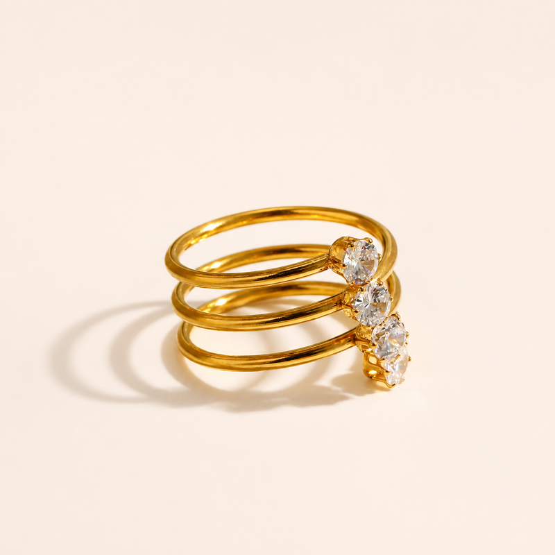 Anillo zircon 6 capas