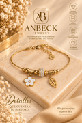 Pulsera Flor & Hoja – Elegancia Natural