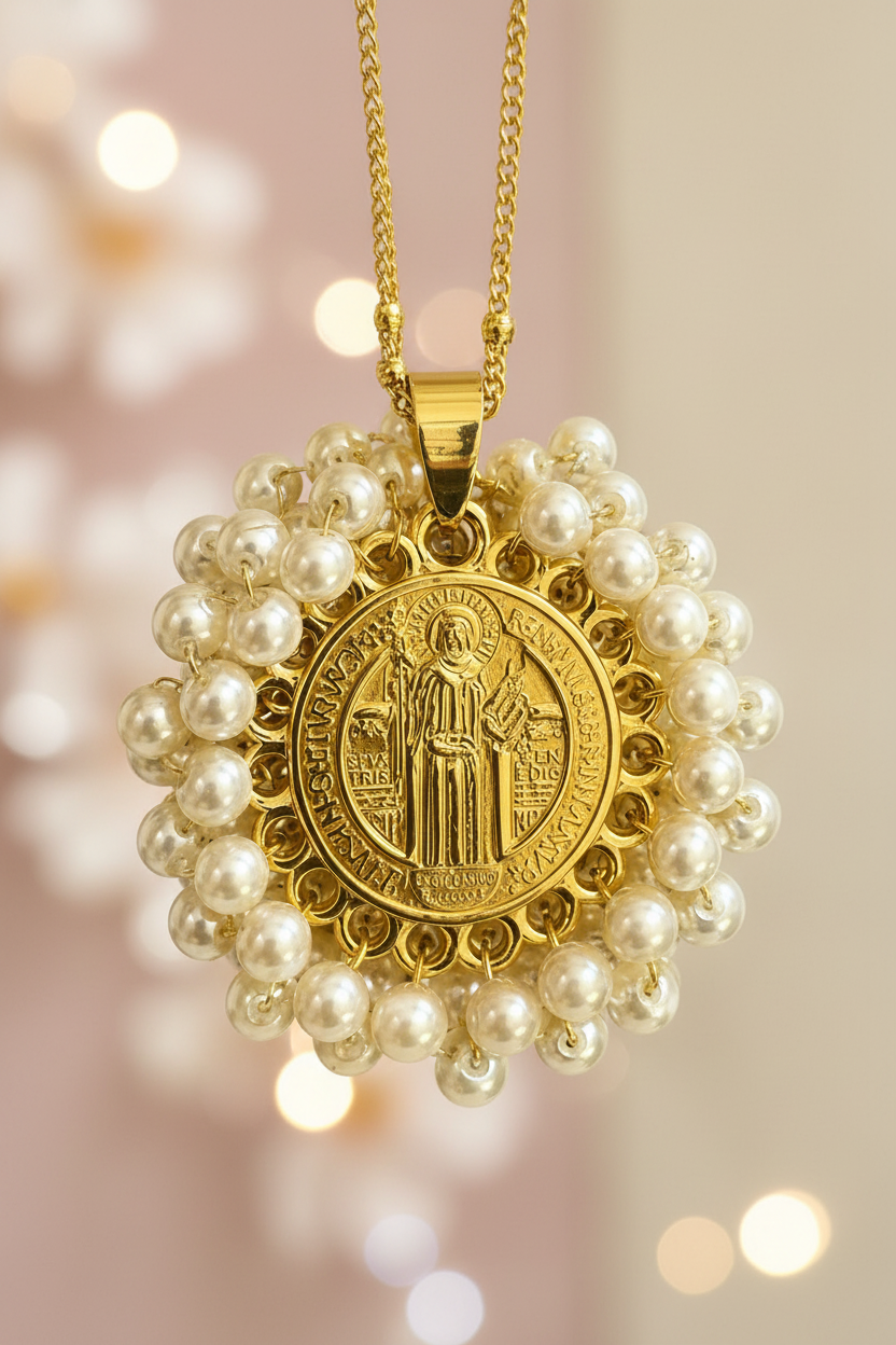 Cadena de San Benito con Perlas