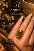 Anillo Ónix Dorado – Fuerza & Elegancia