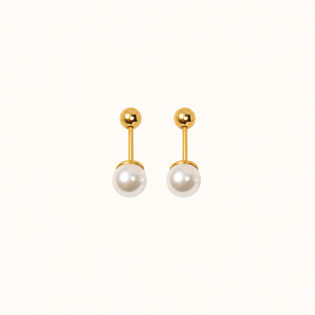 Pendientes perlas 18K