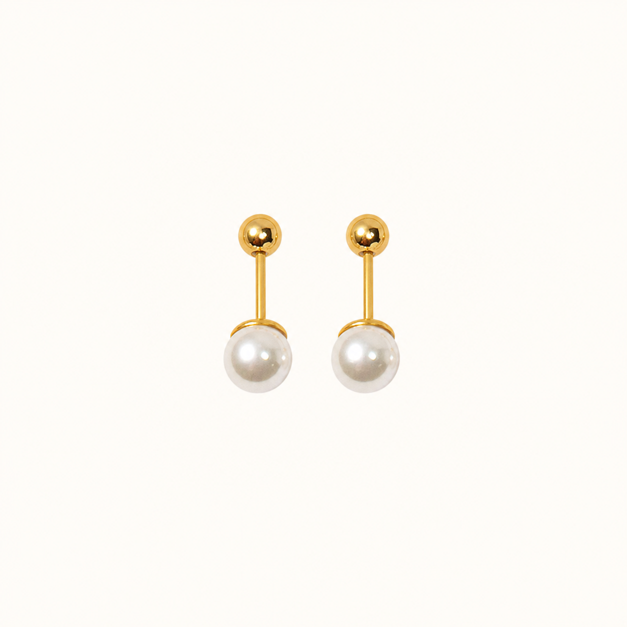 Pendientes perlas 18K