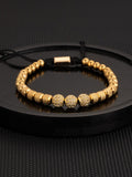 Pulsera retro chapado en oro 18k