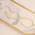 Collar fashion shape corazon piedra blanca - stainless