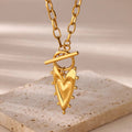 Cadena de corazon 304 stainless steel heart shape PVD